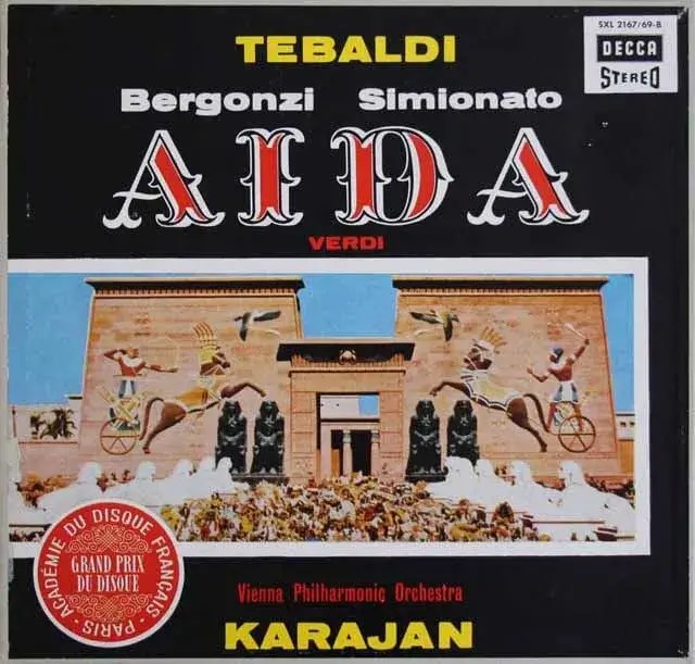 カラヤンのヴェルディ/「アイーダ」 DE DECCA SXL2167/69-B STEREO 3LP